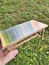 Carregar imagem no visualizador da galeria, Dollshouse Miniature refectory/kitchen table with 'steel' top