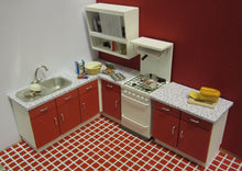 Load image into Gallery viewer, Dollshouse Miniature one twelfth scale 1950s/60s Kitchen Kit