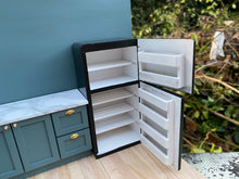 Load image into Gallery viewer, Retro Fridge-Freezer Black