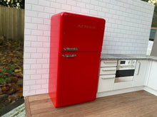 Load image into Gallery viewer, Retro Fridge-Freezer Red