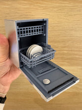 Load image into Gallery viewer, Dollshouse miniature one twelfth scale freestanding opening dishwasher
