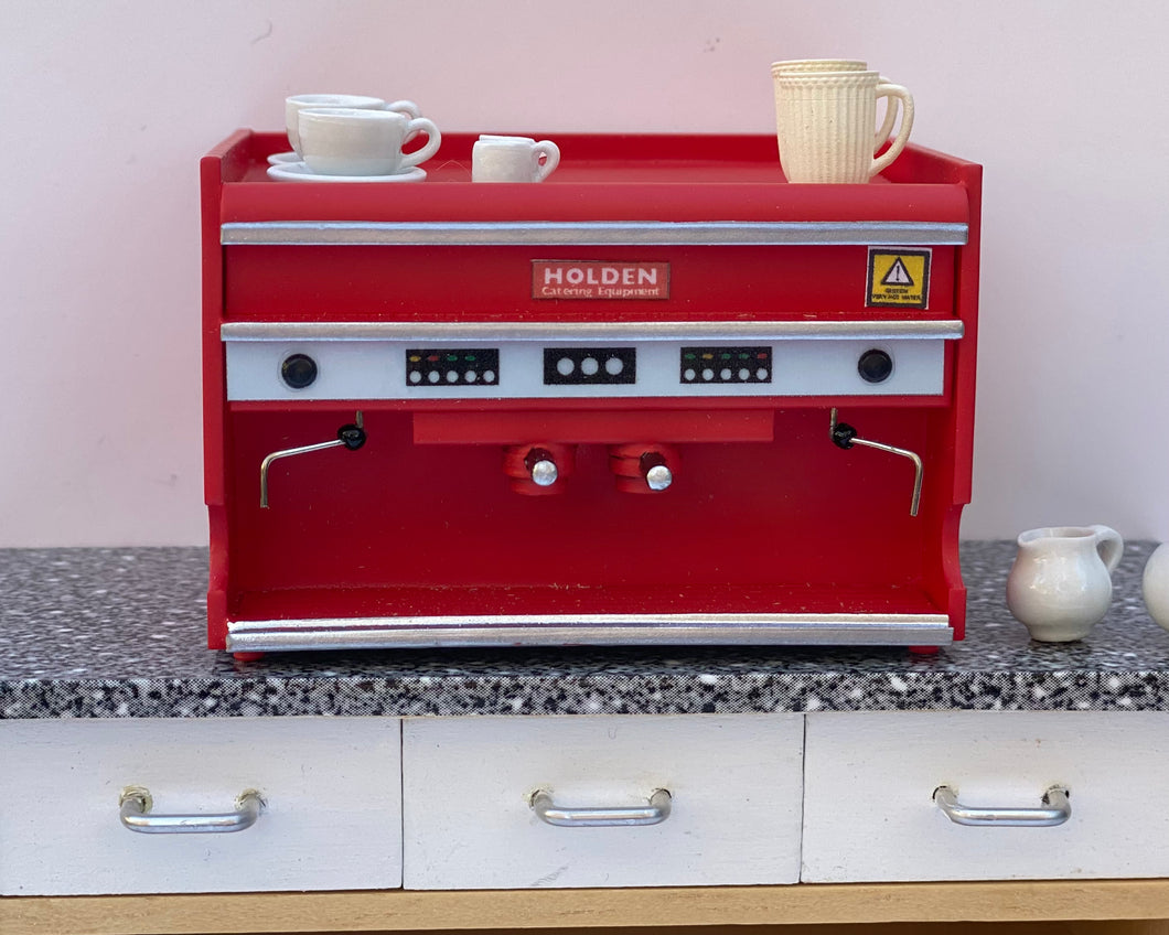 Red Commercial Espresso Machine