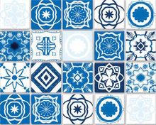 Carica l&#39;immagine nel visualizzatore di Gallery, Embossed Blue Mediterranean Tiles

