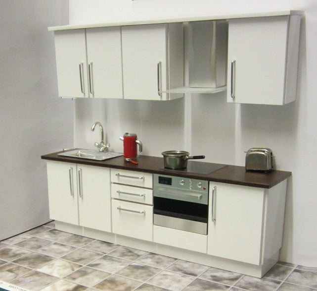 Wall Units with Extractor for Straight Kitchen