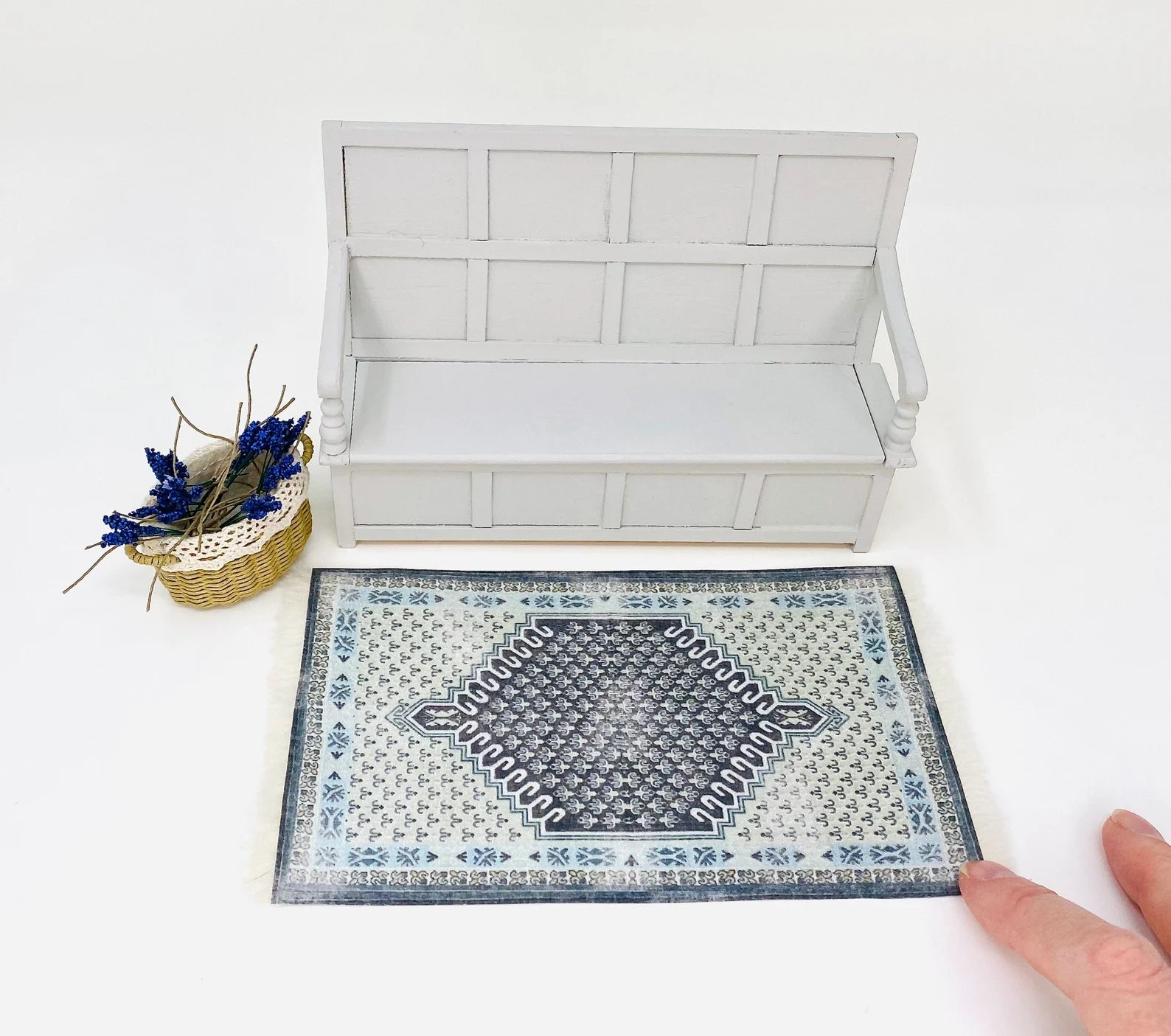 Trendy Blue Rug – ELF Miniatures