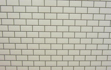 Carica l&#39;immagine nel visualizzatore di Gallery, Embossed White Metro Tiling - Dark Grout
