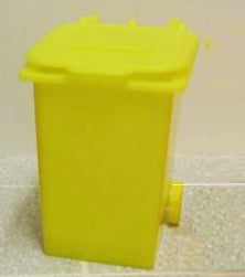 Small Wheelie bin - Yellow